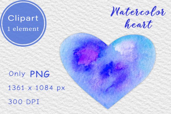 Blue Watercolor Heart: A Soft Touch for Local Brand Illustrations
