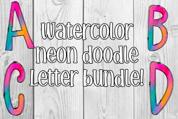 Neon Splash Watercolor Doodle Letters: A Designer’s Real-World Embroidery Review