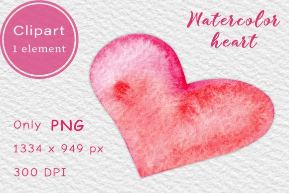 Pink Watercolor Heart: A Soft Touch for Embroidery Projects