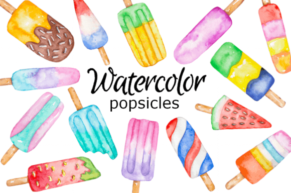 Popsicle Watercolor Clipart: Sweet, Versatile Illustrations for Crafters & Etsy Sellers