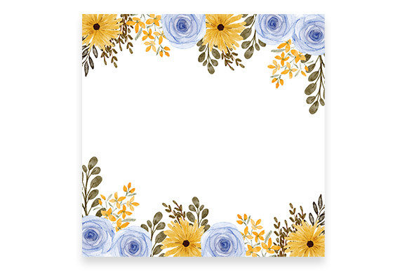 Rose Floral Arrangement Frame Watercolor for Branding & Marketing