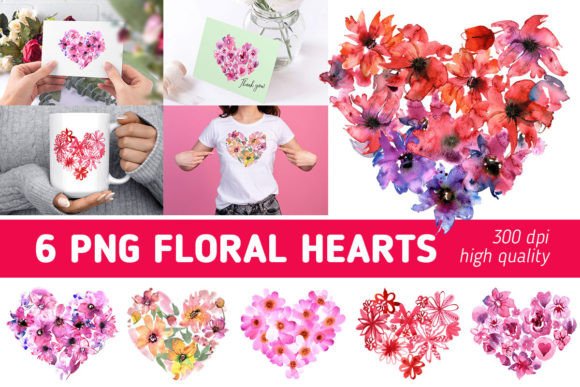 Valentine Watercolor Floral Hearts: A Review for Bloggers and Digital Publishers