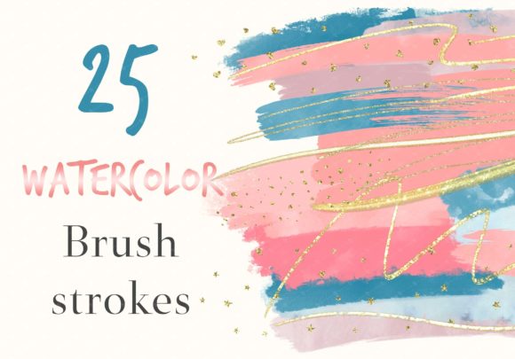 Watercolor Brush Strokes in Summer Color: A Seller's Review for Illustrations and Digital Product Creation