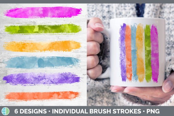 Watercolor Brush Strokes PNG Sublimati: A Fresh Illustration for Modern Branding