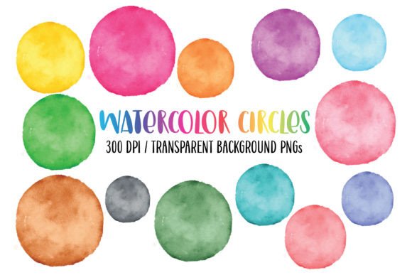Watercolor Circles PNG: A Rainbow Dots Illustration for Versatile Design Projects