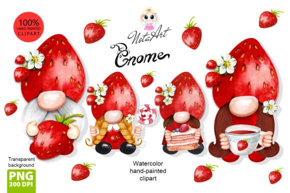 Watercolor Gnome Family with Strawberries Illustration: A Designer’s Honest Review