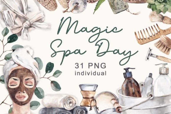 Watercolor Spa Clipart: Illustrations That Bring Calm Luxury to Branding